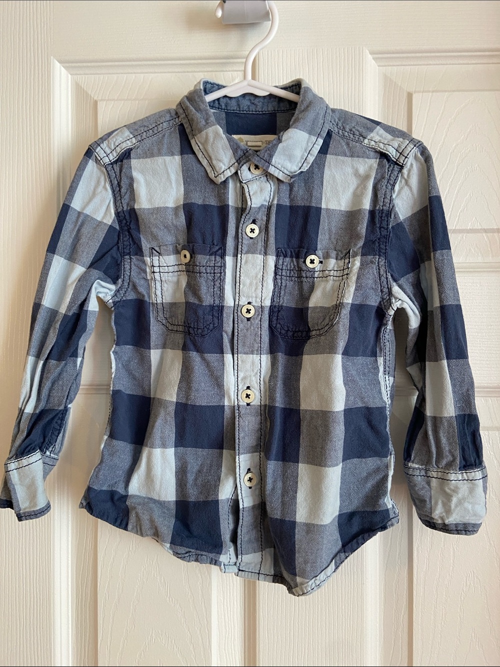 Tucker + Tate Blue Large-Check Button Down Shirt